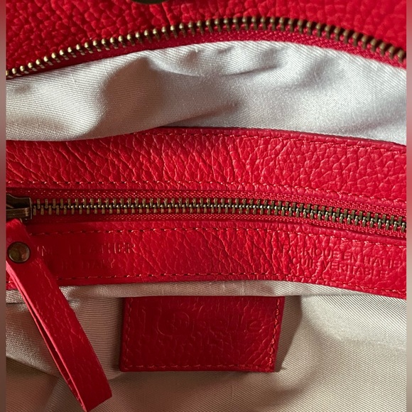 IO PELLE NWT Made In Italy RED Leather Skull Embossed Skull Tote - Picture 10 of 17